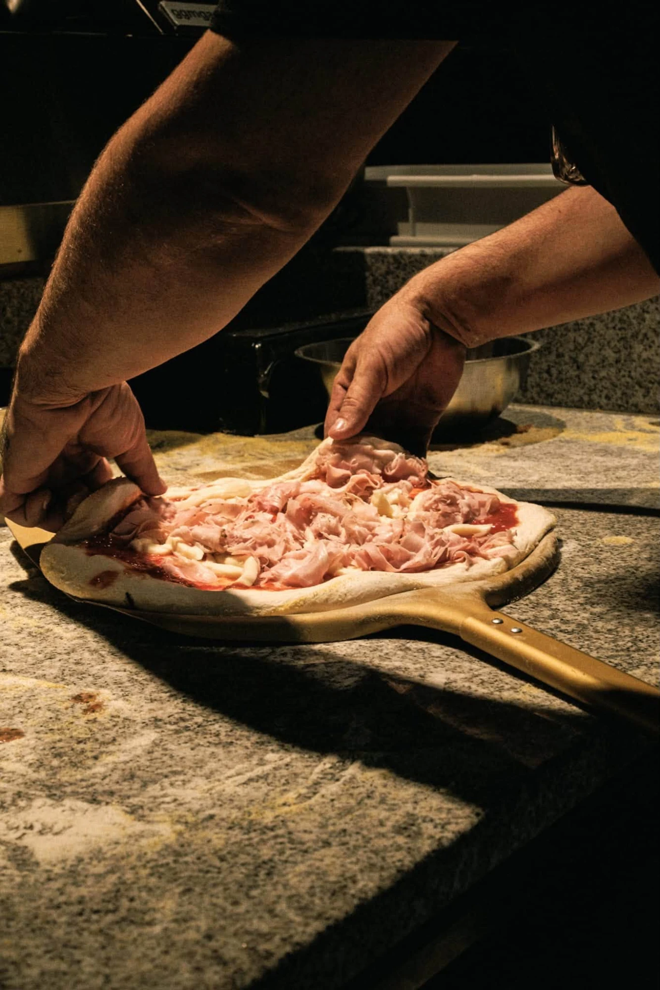 Pizza mortadelle & pistache